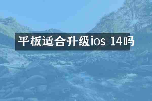 平板适合升级ios 14吗