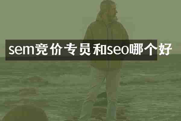 sem竞价专员和seo哪个好