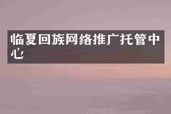 临夏回族网络推广托管中心