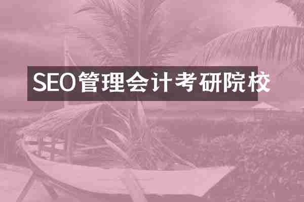 SEO管理会计考研院校