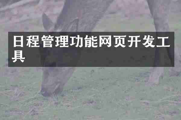 日程管理功能网页开发工具