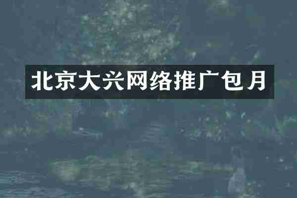 北京大兴网络推广包月