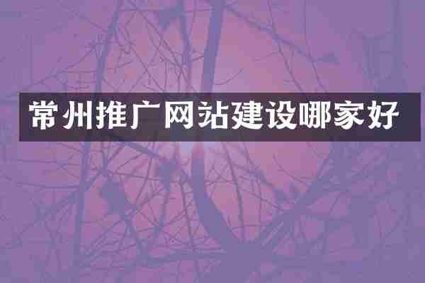 常州推广网站建设哪家好