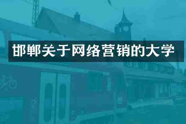 邯郸关于网络营销的大学
