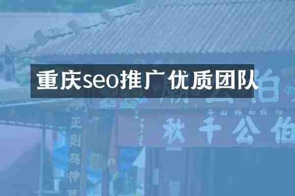 重庆seo推广优质团队