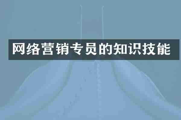 网络营销专员的知识技能