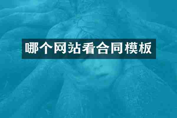 哪个网站看合同模板