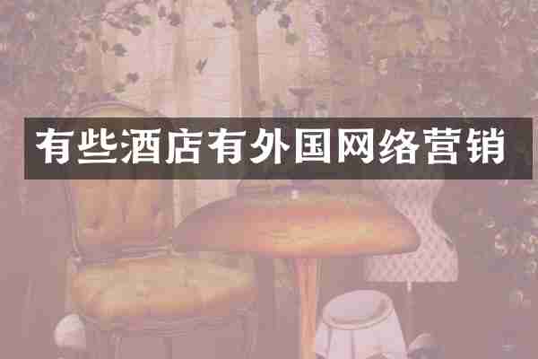 有些酒店有外国网络营销