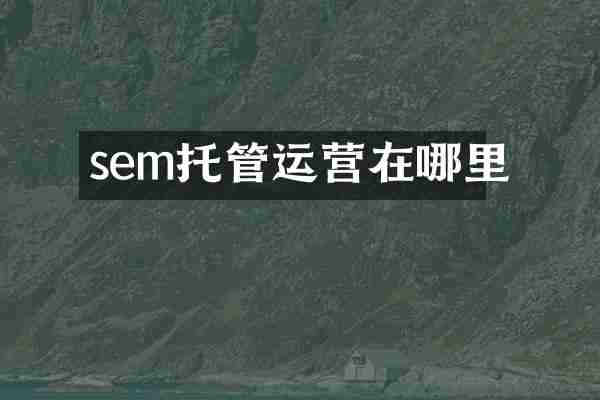 sem托管运营在哪里