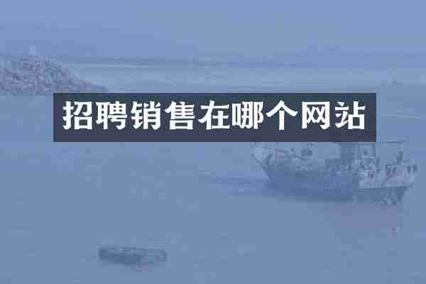招聘销售在哪个网站