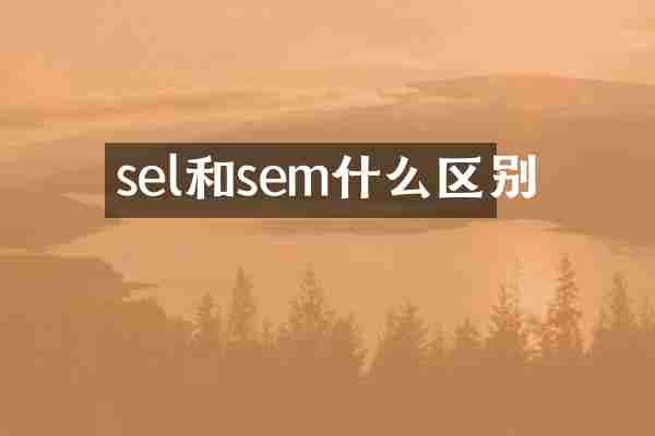 sel和sem什么区别
