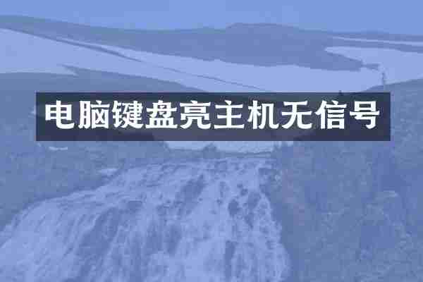 电脑键盘亮主机无信号