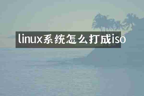 linux系统怎么打成iso