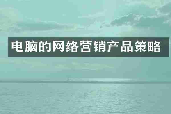 电脑的网络营销产品策略