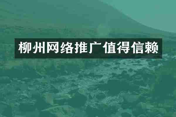 柳州网络推广值得信赖