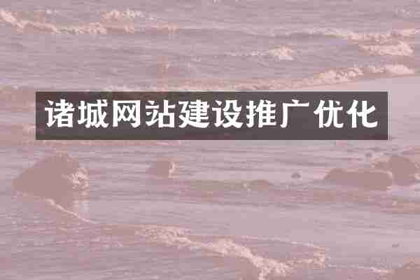 诸城网站建设推广优化