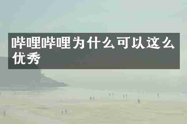 哔哩哔哩为什么可以这么优秀