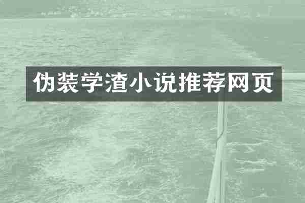 伪装学渣小说推荐网页
