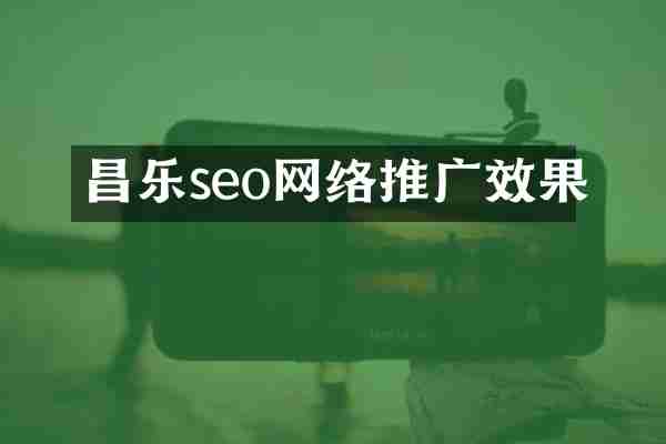 昌乐seo网络推广效果