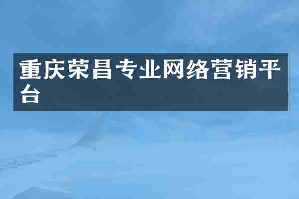 重庆荣昌专业网络营销平台