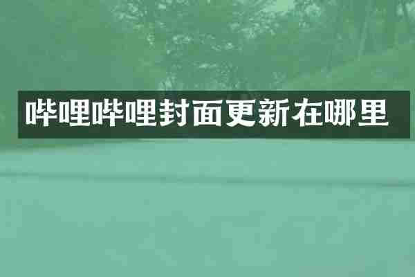 哔哩哔哩封面更新在哪里