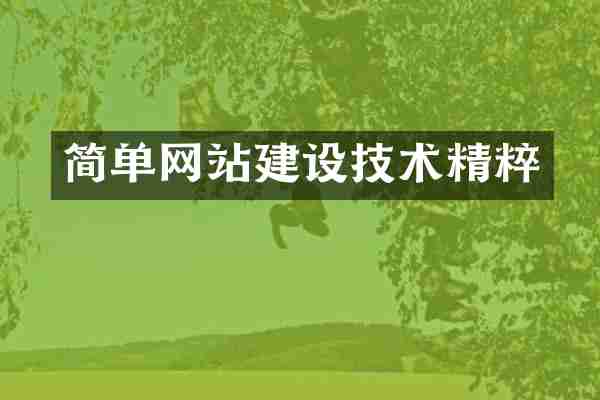 简单网站建设技术精粹