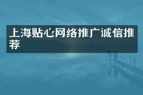 上海贴心网络推广诚信推荐