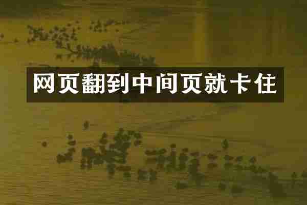 网页翻到中间页就卡住