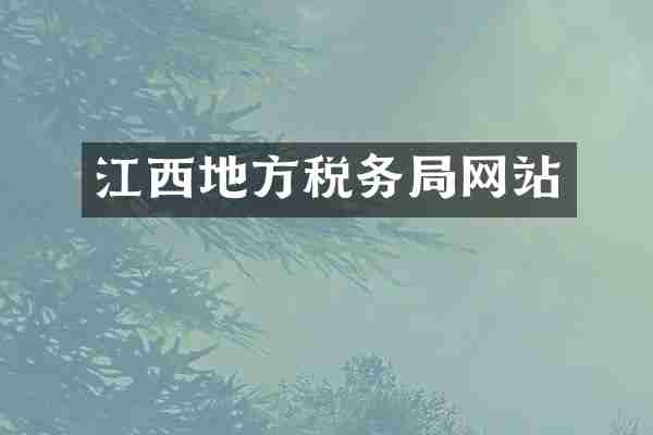 江西地方税务局网站
