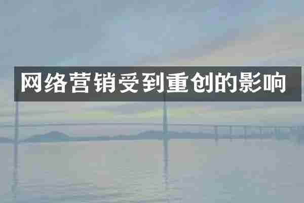 网络营销受到重创的影响