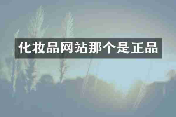 化妆品网站那个是正品