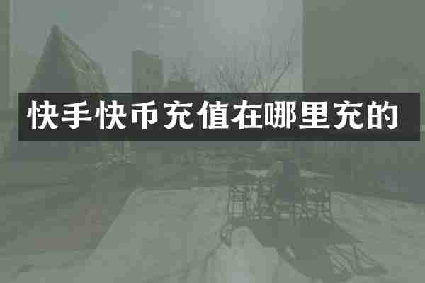 快手快币充值在哪里充的