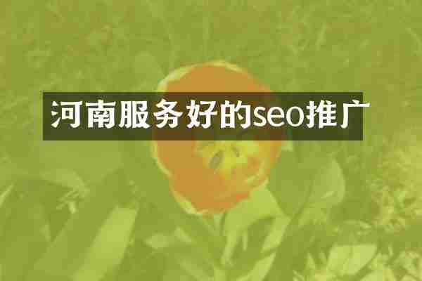 河南服务好的seo推广