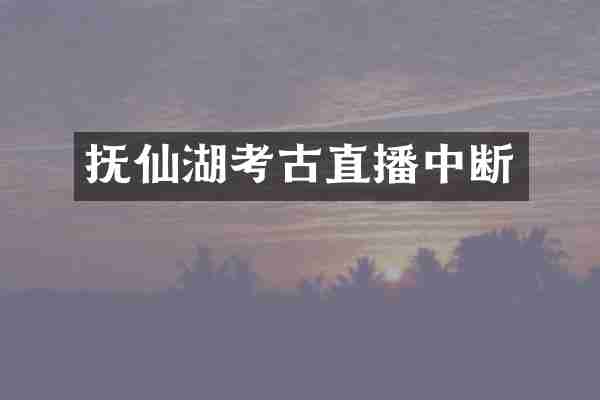 抚仙湖考古直播中断