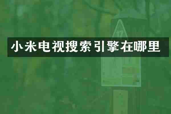 小米电视搜索引擎在哪里