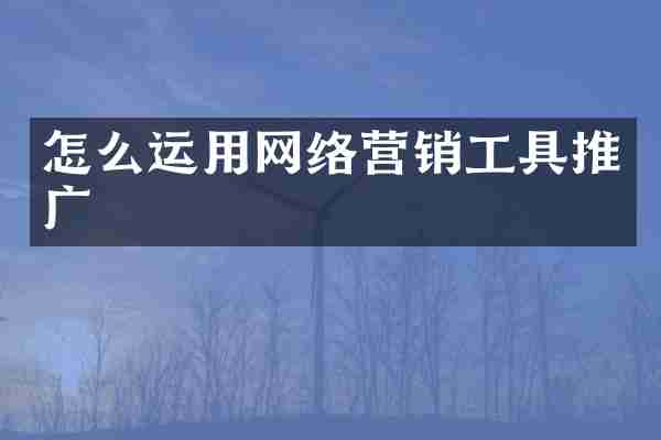 怎么运用网络营销工具推广