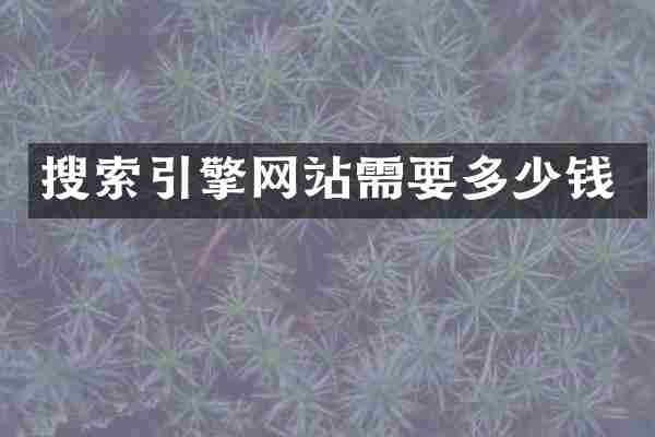搜索引擎网站需要多少钱