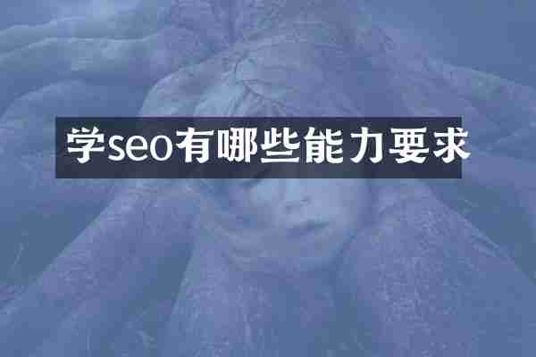 学seo有哪些能力要求