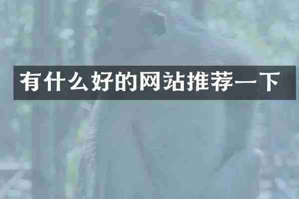 有什么好的网站推荐一下