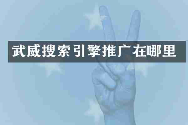武威搜索引擎推广在哪里
