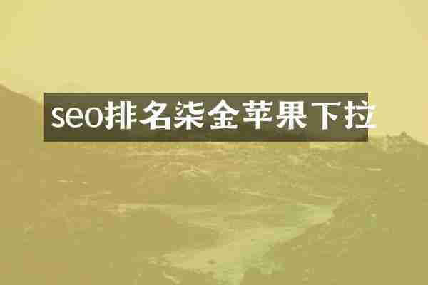 seo排名柒金苹果下拉