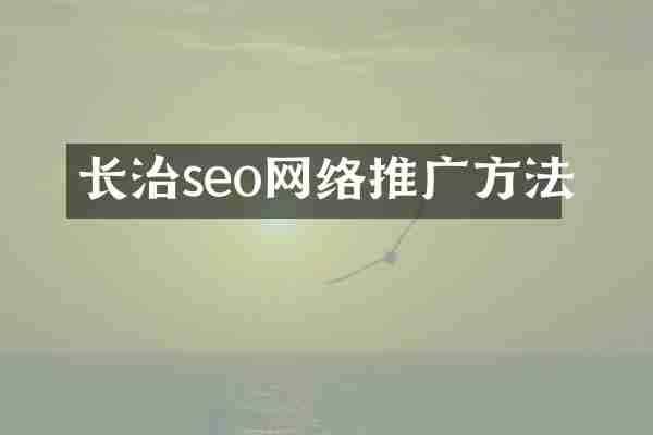 长治seo网络推广方法