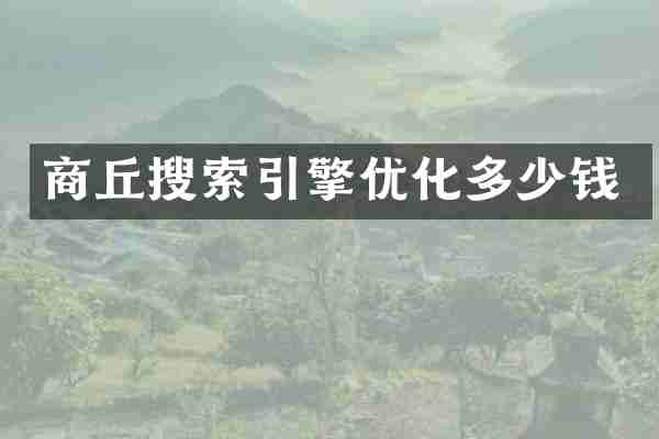 商丘搜索引擎优化多少钱
