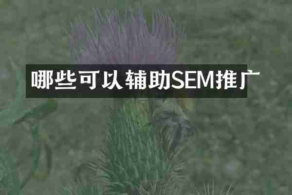 哪些可以辅助SEM推广