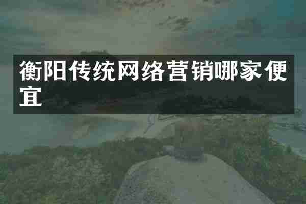 衡阳传统网络营销哪家便宜