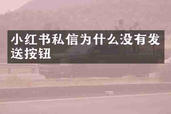 小红书私信为什么没有发送按钮
