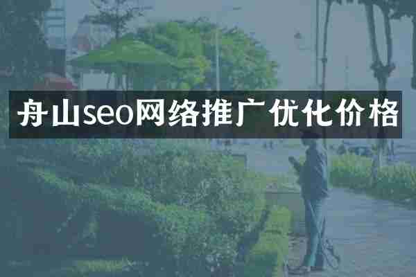 舟山seo网络推广优化价格