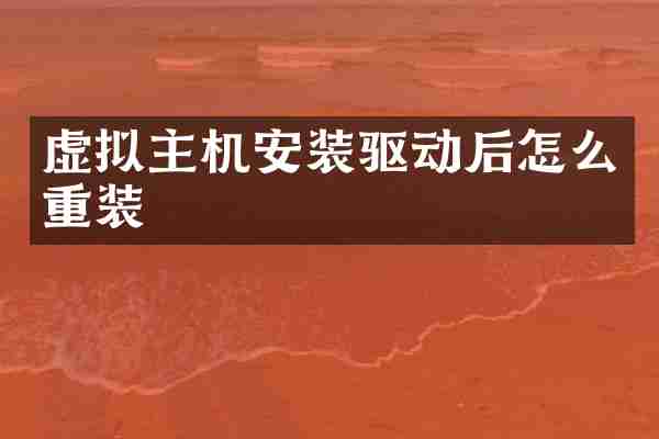 虚拟主机安装驱动后怎么重装