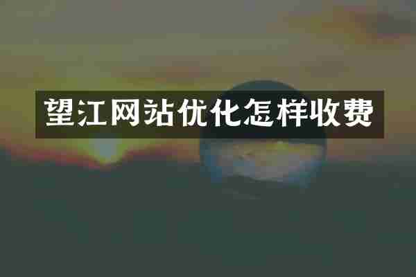 望江网站优化怎样收费