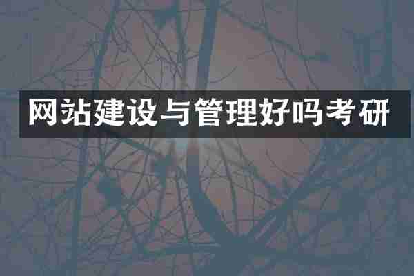 网站建设与管理好吗考研